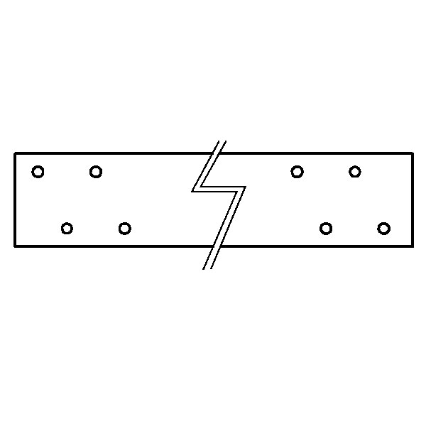 8 Hole plate, 1.5" wide - Fig 918